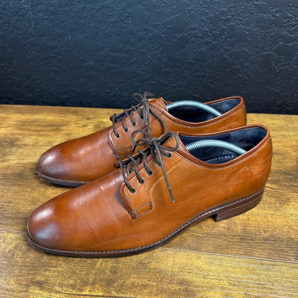 Cole Haan Grand 360 C29029 British Tan Leather Derby Mens 10 M
